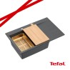 JOSH 111 GraniteQ zlewozmywak 1-komorowy z/o (780x500x215) black diamond /elementy miedziane + PATELNIA TEFAL WOK