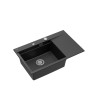 JOSH 111 GraniteQ zlewozmywak 1-komorowy z/o (780x500x215) pure carbon /elementy stalowe + PATELNIA TEFAL WOK
