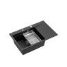 JOSH 111 GraniteQ zlewozmywak 1-komorowy z/o (780x500x215) pure carbon /elementy stalowe + PATELNIA TEFAL WOK
