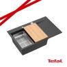 JOSH 111 GraniteQ zlewozmywak 1-komorowy z/o (780x500x215) pure carbon /elementy stalowe + PATELNIA TEFAL WOK