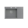JOSH 111 GraniteQ zlewozmywak 1-komorowy z/o (780x500x215) silver stone / elementy stalowe + PATELNIA WOK TEFAL