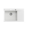JOSH 111 GraniteQ zlewozmywak 1-komorowy z/o (780x500x215) snow white / elementy stalowe + PATELNIA WOK TEFAL