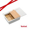 JOSH 111 GraniteQ zlewozmywak 1-komorowy z/o (780x500x215) snow white / elementy miedziane + PATELNIA WOK TEFAL