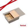 JOSH 111 GraniteQ zlewozmywak 1-komorowy z/o (780x500x215) soft taupe / elementy miedziane + PATELNIA WOK TEFAL