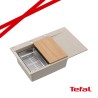 JOSH 111 GraniteQ zlewozmywak 1-komorowy z/o (780x500x215) pearl beige / elementy stalowe + PATELNIA WOK TEFAL