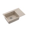 JOSH 111 GraniteQ zlewozmywak 1-komorowy z/o (780x500x215) pearl beige / elementy stalowe + PATELNIA WOK TEFAL