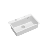 MARC 110 WORKSTATION GraniteQ zlewozmywak 1-komorowy 760*500*235 mm snow white / elementy stalowe + PATELNIA WOK TEFAL