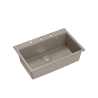 MARC 110 WORKSTATION GraniteQ zlewozmywak 1-komorowy 760*500*235 mm soft taupe / elementy stalowe + PATELNIA WOK TEFAL