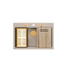 MARC 110 WORKSTATION GraniteQ zlewozmywak 1-komorowy 760*500*235 mm pearl beige / elementy miedziane + PATELNIA WOK TEFAL