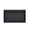 LOGAN 110 GraniteQ zlewozmywak pure carbon 76x45x23,5 cm 1-komorowy wpuszczany z syfonem manualnym pure carbon + PATELNIA TEFAL
