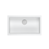 LOGAN 110 GraniteQ zlewozmywak snow white 76x45x23,5 cm 1-komorowy wpuszczany z syfonem stal  + PATELNIA WOK