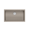 LOGAN 110 GraniteQ zlewozmywak soft taupe 76x45x23,5 cm 1-komorowy wpuszczany z syfonem stal + PATELNIA WOK