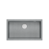 LOGAN 110 GraniteQ zlewozmywak silver stone 76x45x23,5 cm 1-komorowy pod/ z syfonem stal+ PATELNIA WOK
