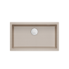 LOGAN 110 GraniteQ zlewozmywak pearl beige 76x45x23,5 cm 1-komorowy pod/ z syfonem stal+ PATELNIA WOK