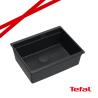 LOGAN 100 GraniteQ zlewozmywak pure carbon 56x45x21,5 cm 1-komorowy pod/ z syfonem pure carbon + PATELNIA INDUKCJA
