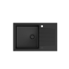 PETER 111 GraniteQ zlewozmywak granitowy pure carbon 1-komorowy z/o (78x50x20) z syfonem pure carbon+ PATELNIA NALESNIKI