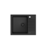 PETER 116 GraniteQ zlewozmywak granitowy pure carbon 1-komorowy z/o (62x50x20) z syfonem pure carbon + PATELNIA NALESNIKI
