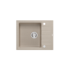 PETER 116 GraniteQ zlewozmywak granitowy pearl beige (beżowy) 1-komorowy z/o (62x50x20) z syfonem i zaślepką + PATELNIA TEFAL NA