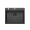 KURT 110 WORKSTATION GraniteQ zlewozmywak granitowy pure carbon + Pakiet PURE CARBON+ PATELNIA INDUKCJA