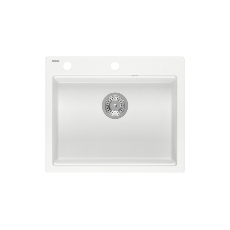 KURT 110 WORKSTATION GraniteQ zlewozmywak granitowy snow white 1-komorowy  + PATELNIA  INDUKCJA