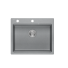 KURT 110 WORKSTATION GraniteQ zlewozmywak granitowy silver stone 1-komorowy z/o + PATELNIA INDUKCJA