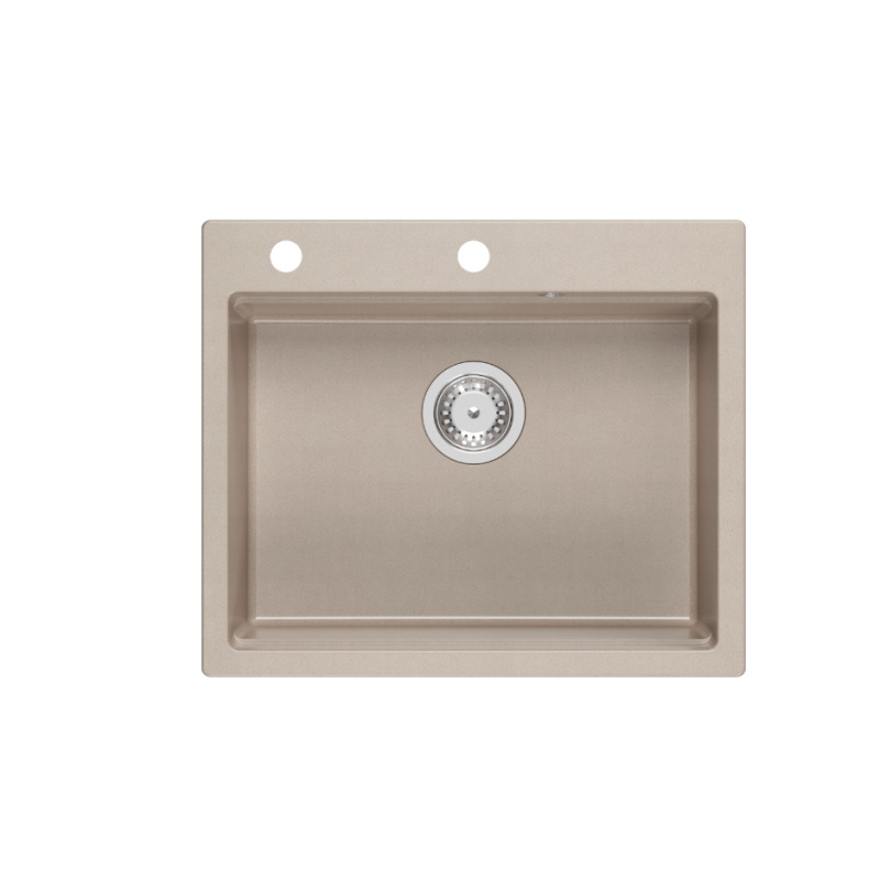 KURT 110 WORKSTATION GraniteQ zlewozmywak granitowy pearl beige 1-komorowy z/o + PATELNIA TEFAL INDUKCJA