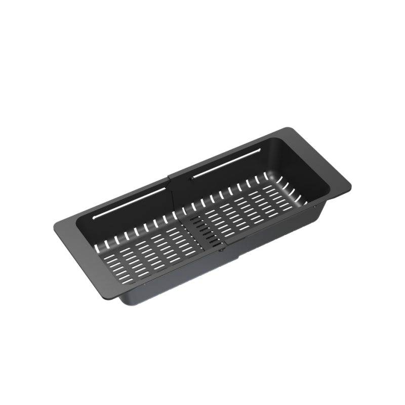 Wkładka do zlewozmywaka / regulowana szerokość 320-460 x185 mm  czarny + czarne uchwyty PROMOCJA TEFAL