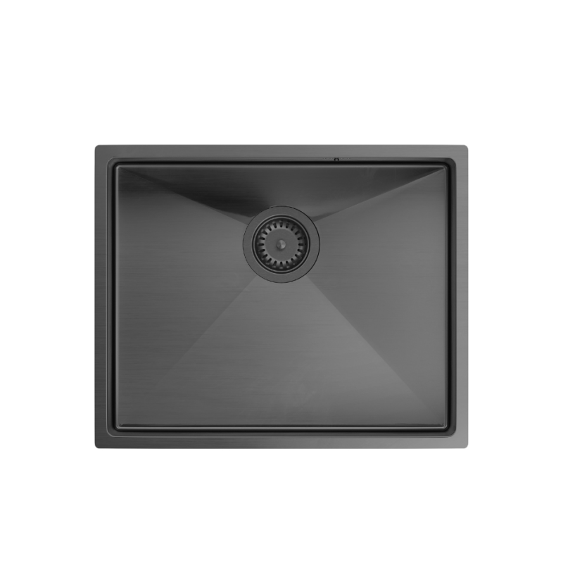 ANTHONY 60 SteelQ zlewozmywak PVD graphite metal z syfonem 1-komorowy b/o + PATELNIA TEFAL WOK