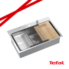 BURT 110 Workstation SteelQ  zlewozmywak 1-komorowy b/o stal szlachetna 760*500*200 mm + PATELNIA WOK