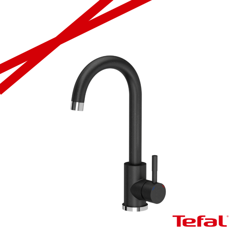 KATE GraniteQ stalowa bateria kuchenna black dotted (czarny) + PROMOCJA TEFAL DOZOWNIK