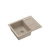 Zlewozmywak granitowy CHRISTIAN 116 – jednokomorowy, wpuszczany, river sand/elementy beżowe, Quadron