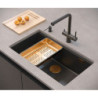 Bateria kuchenna ELLEN – stalowa, pure carbon, obrotowa, wyciągana wylewka, Quadron