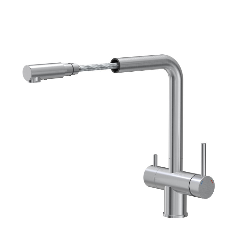 Bateria kuchenna ELLEN – stalowa SteelQ, obrotowa, wyciągana wylewka, Quadron