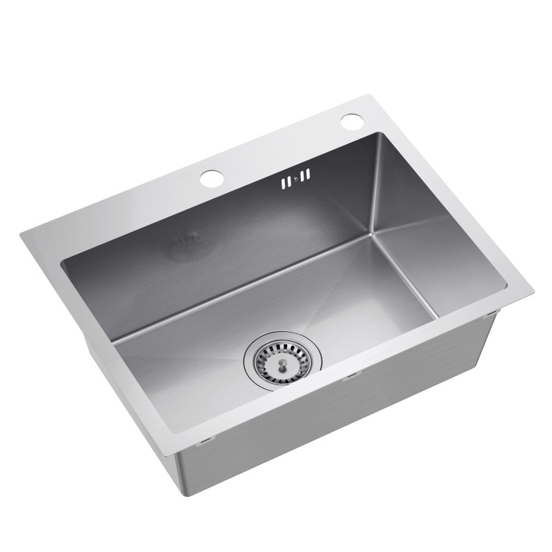 Zlewozmywak stalowy LUKE 110 WORKSTATION – jednokomorowy, wpuszczany, stal szlachetna/elementy stalowe + AKCESORIA, Quadron