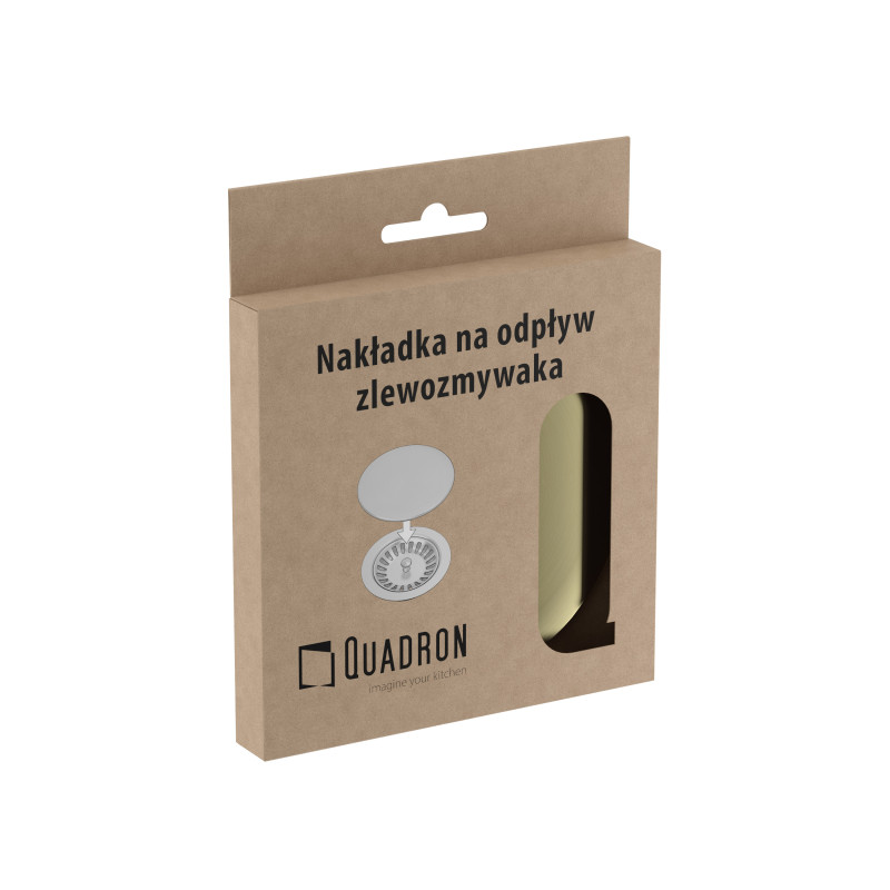 Nakładka na odpływ 3 ½ " – miedziany nano PVD, Quadron