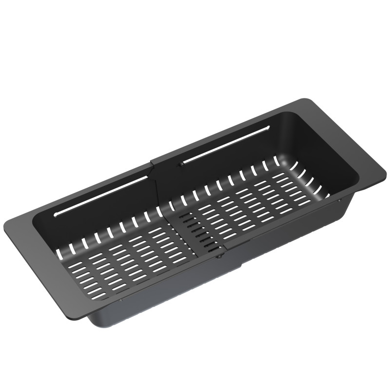 Wkładka ociekowa regulowana – czarne tworzywo (regulowana szerokość 320-460 x 185 mm)