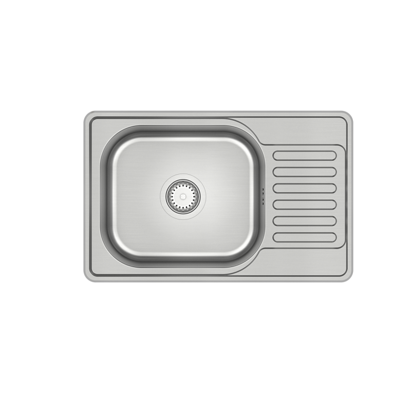 Zlewozmywak stalowy EDDIE 111 – jednokomorowy, wpuszczany, stal szlachetna Len/elementy stalowe, Quadron