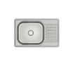 Zlewozmywak stalowy EDDIE 111 – jednokomorowy, wpuszczany, stal szlachetna Len/elementy stalowe, Quadron