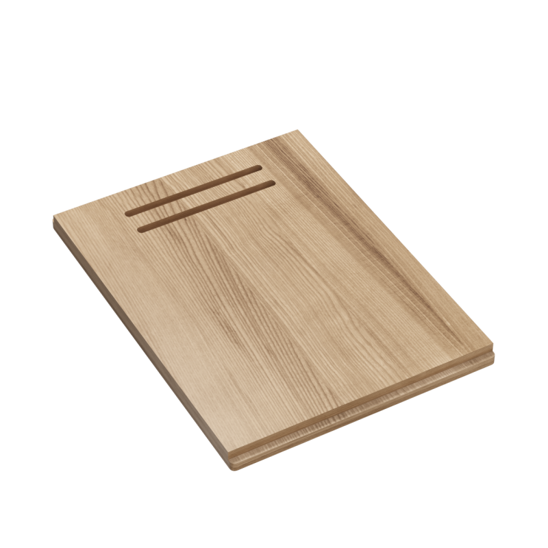 Zlewozmywak granitowy MARC 110 FM WORKSTATION – jednokomorowy, na równi z blatem, silver stone/elementy miedziane + AKCESORIA, Quadron