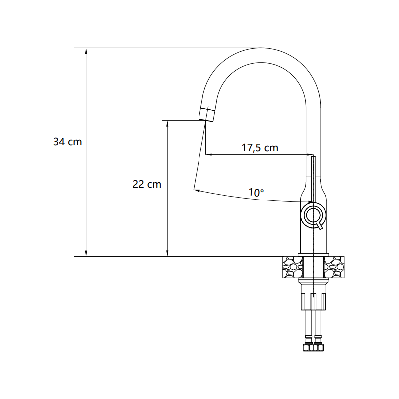 Bateria kuchenna INGRID – stalowa, snow white, obrotowa, Quadron