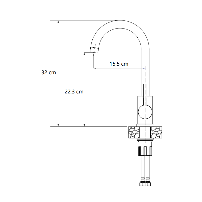 Bateria kuchenna KATE – stalowa, stal szlachetna, obrotowa, Quadron