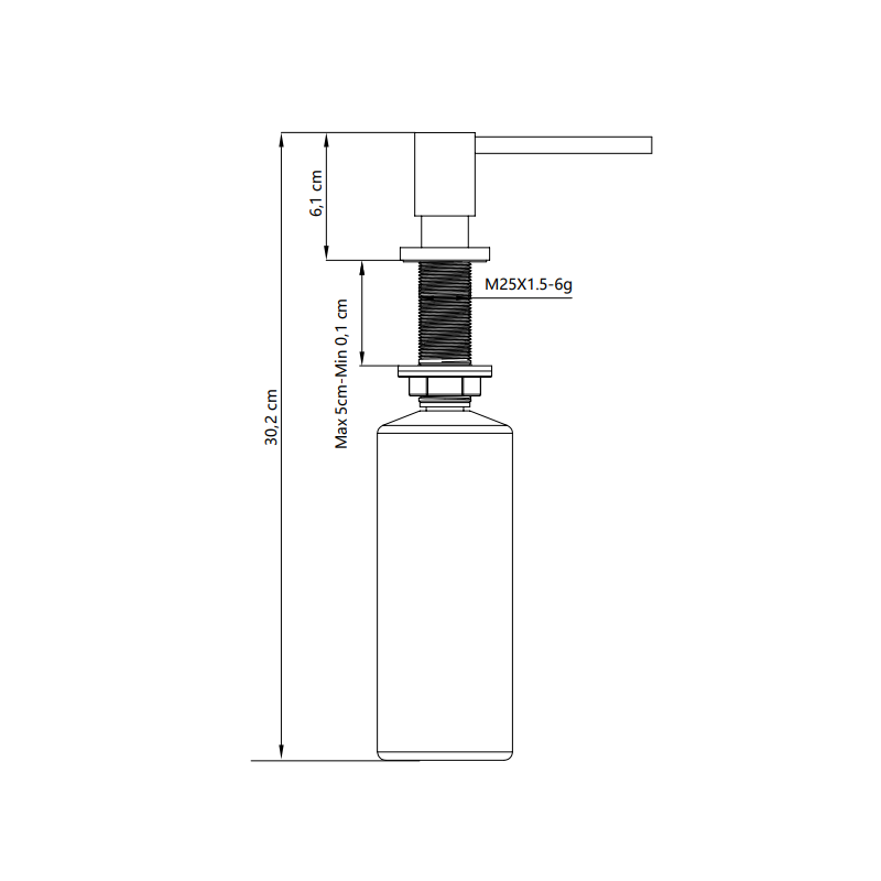 Dozownik płynu EMMA (500 ml) – złoty nano PVD, Quadron