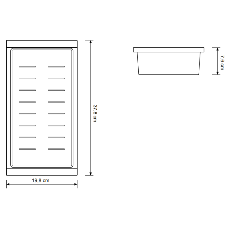 Wkładka ociekowa – stalowa (380 x 200 mm)