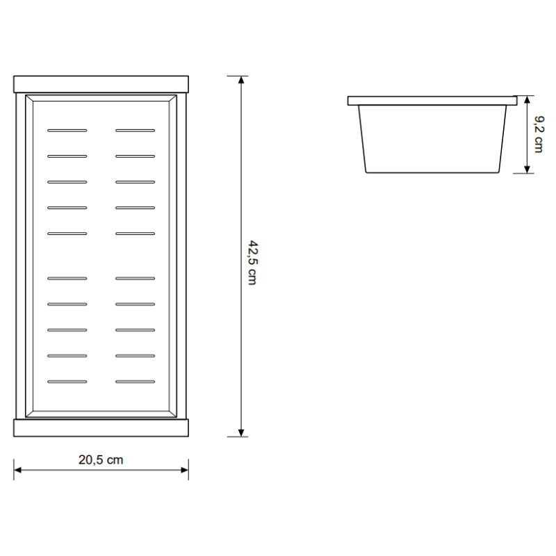 Wkładka ociekowa – stalowa (425 x 200 mm)