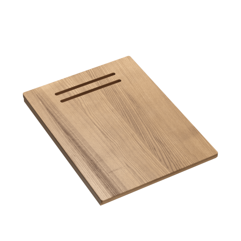 Zlewozmywak granitowy MARC 120 WORKSTATION – dwukomorowy, wpuszczany, soft taupe/elementy miedziane + AKCESORIA, Quadron