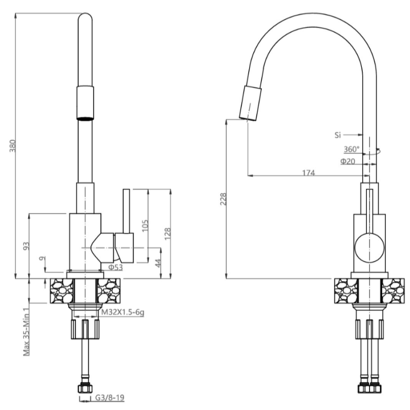 Zlewozmywak stalowy LUKE 110 WORKSTATION – jednokomorowy, wpuszczany, stal szlachetna/elementy stalowe + AKCESORIA, Quadron