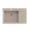 JOSH 111 GraniteQ zlewozmywak 1-komorowy z/o (780x500x215) pearl beige  + syfon push 2 open + deska + wkładka/ elementy stalowe