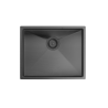Zlewozmywak stalowy ANTHONY 60 – jednokomorowy, podwieszany/wpuszczany/na równi z blatem, stal grafitowa/elementy grafitowe, Quadron