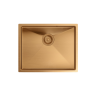 Zlewozmywak stalowy ANTHONY 60 – jednokomorowy, podwieszany/wpuszczany/na równi z blatem, stal miedziana/elementy miedziane, Quadron