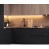 Bateria kuchenna JESSICA – stalowa, pure carbon, obrotowa, wyciągana wylewka, z prysznicem, Quadron